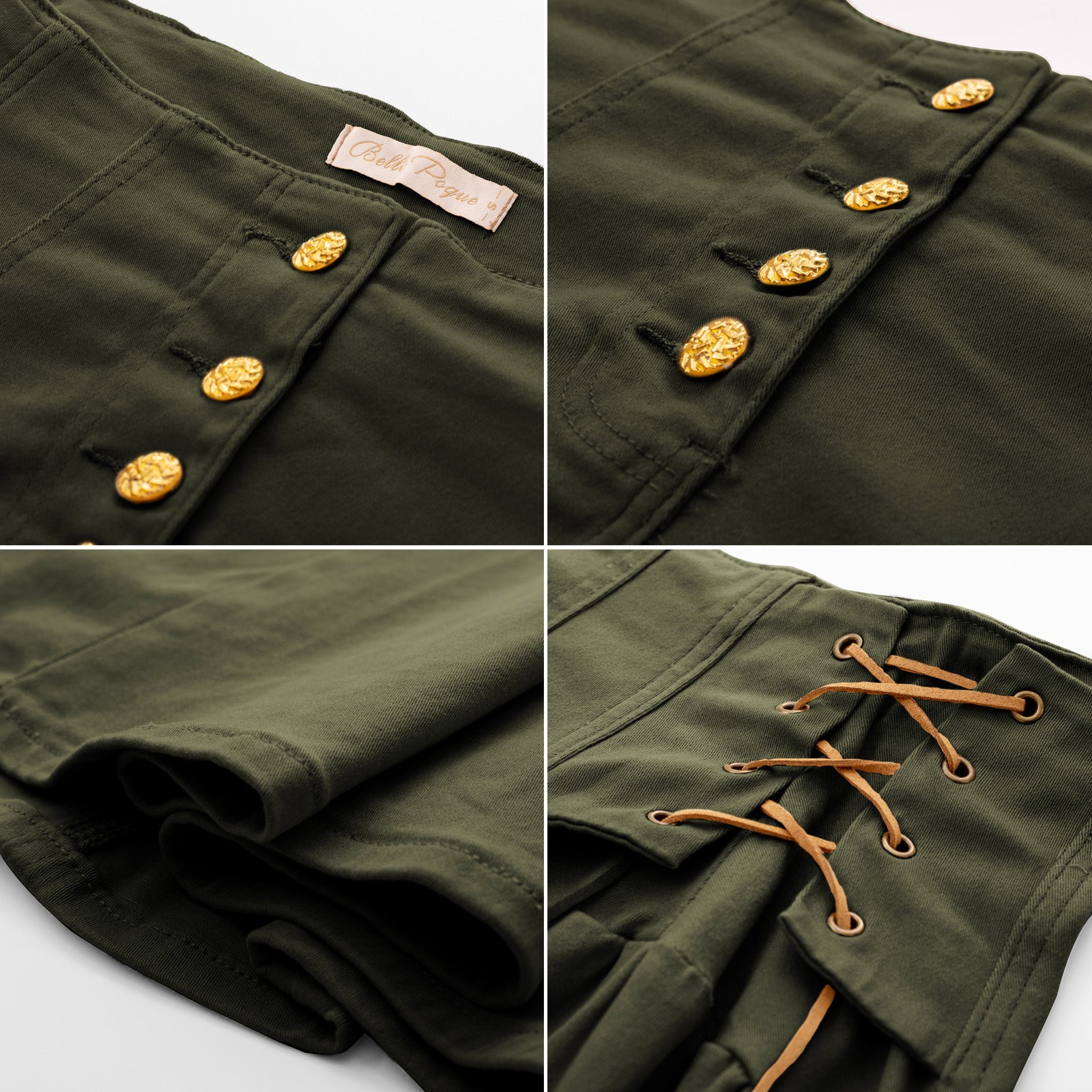 Vintage Midi Jean Denim Skirt for Women Button Front High Waist A Line Casual Flare Stretch