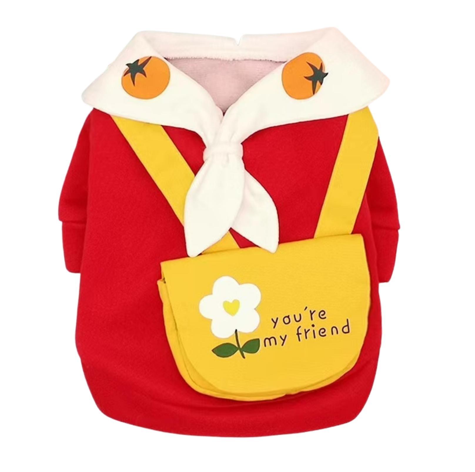 Cute Cartoon Pet Sweater with Crossbody Bag