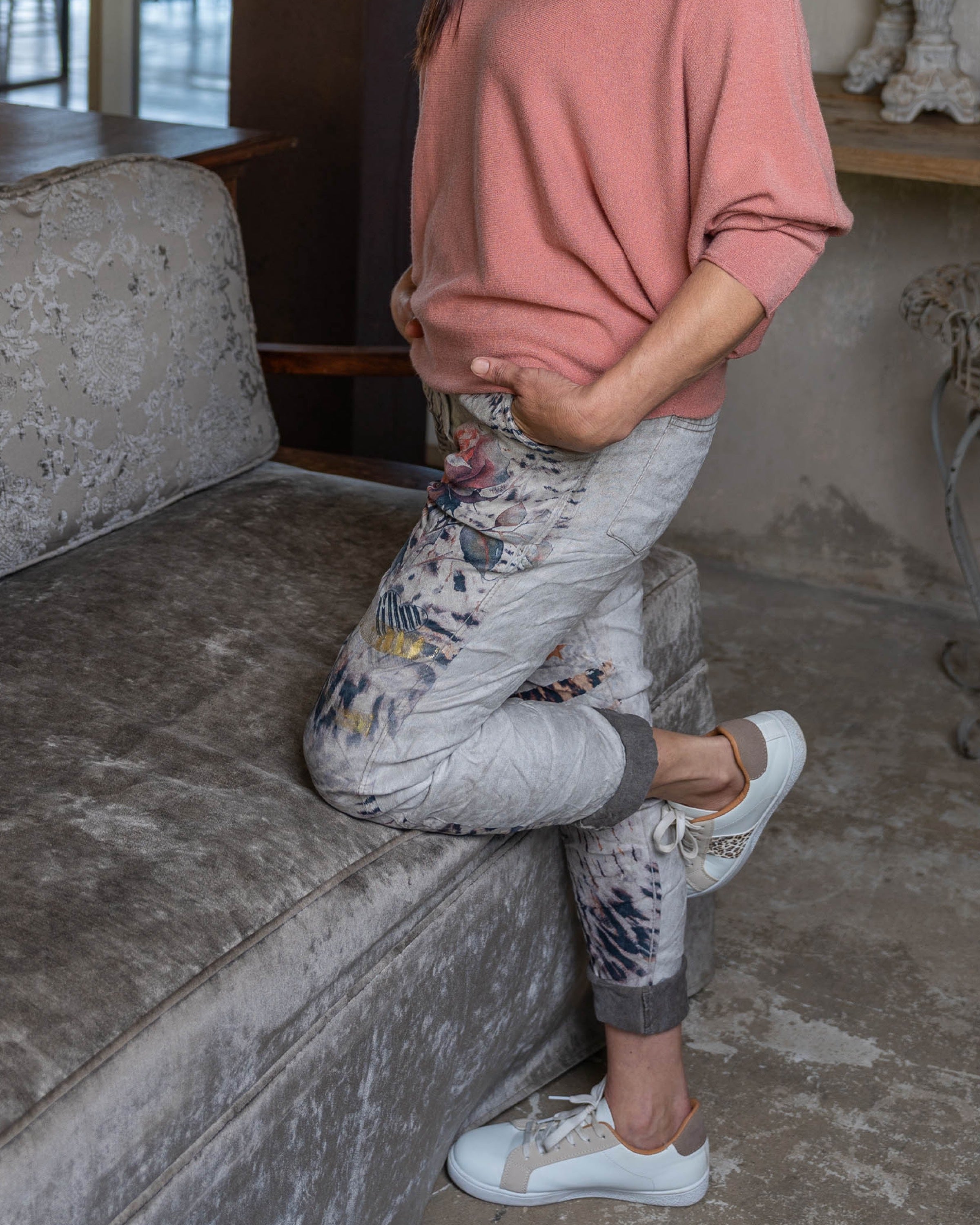 Star-Struck Drawstring Pants | Taupe