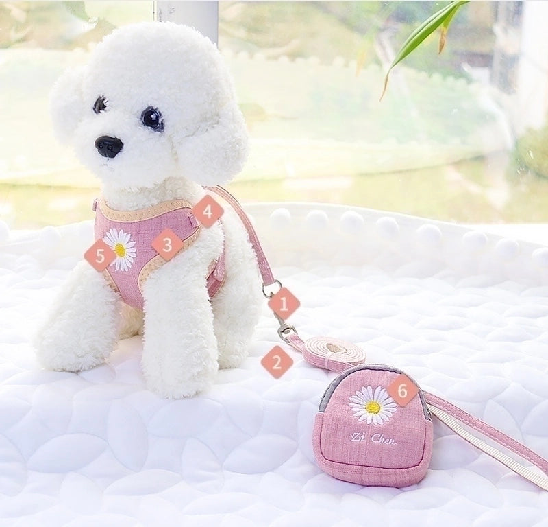 Minimalist Classic Style Nylon Letter Color Block Leash