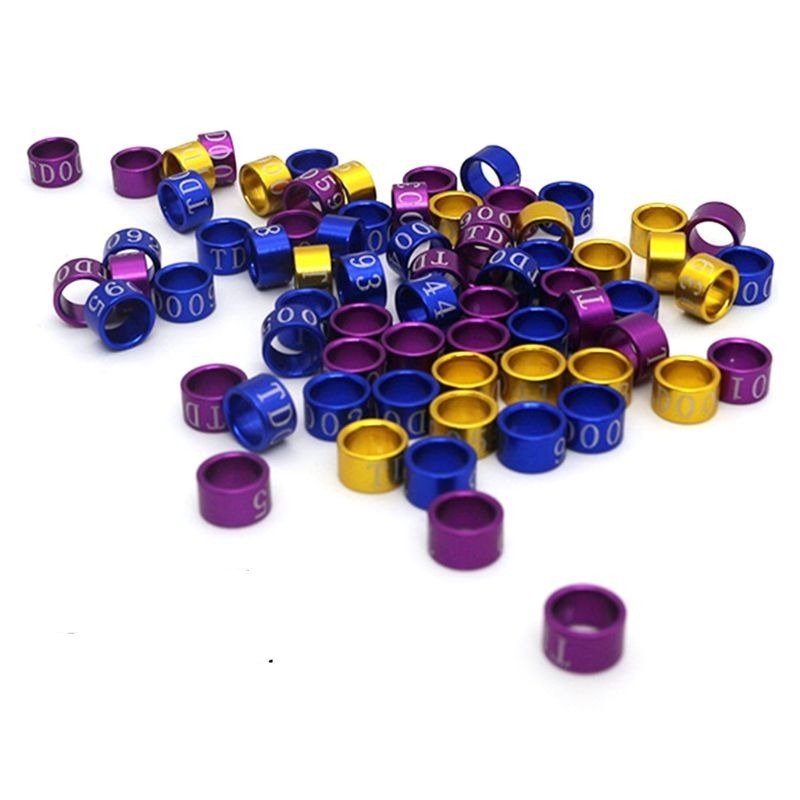 50Pcs/Pack Bird Foot Ring Band