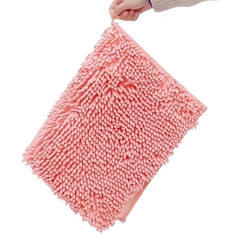 Fashion Solid Color Polyester Floor Mat