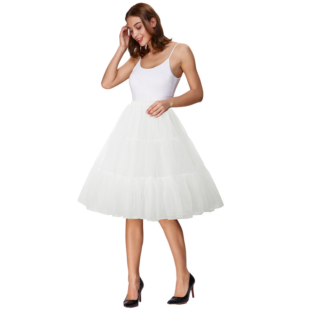 Organza Petticoat Underskirt Crinoline 3 Tiers Vintage Retro Dress