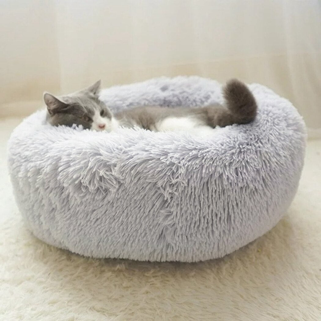 Round Fluffy Bed For Cats