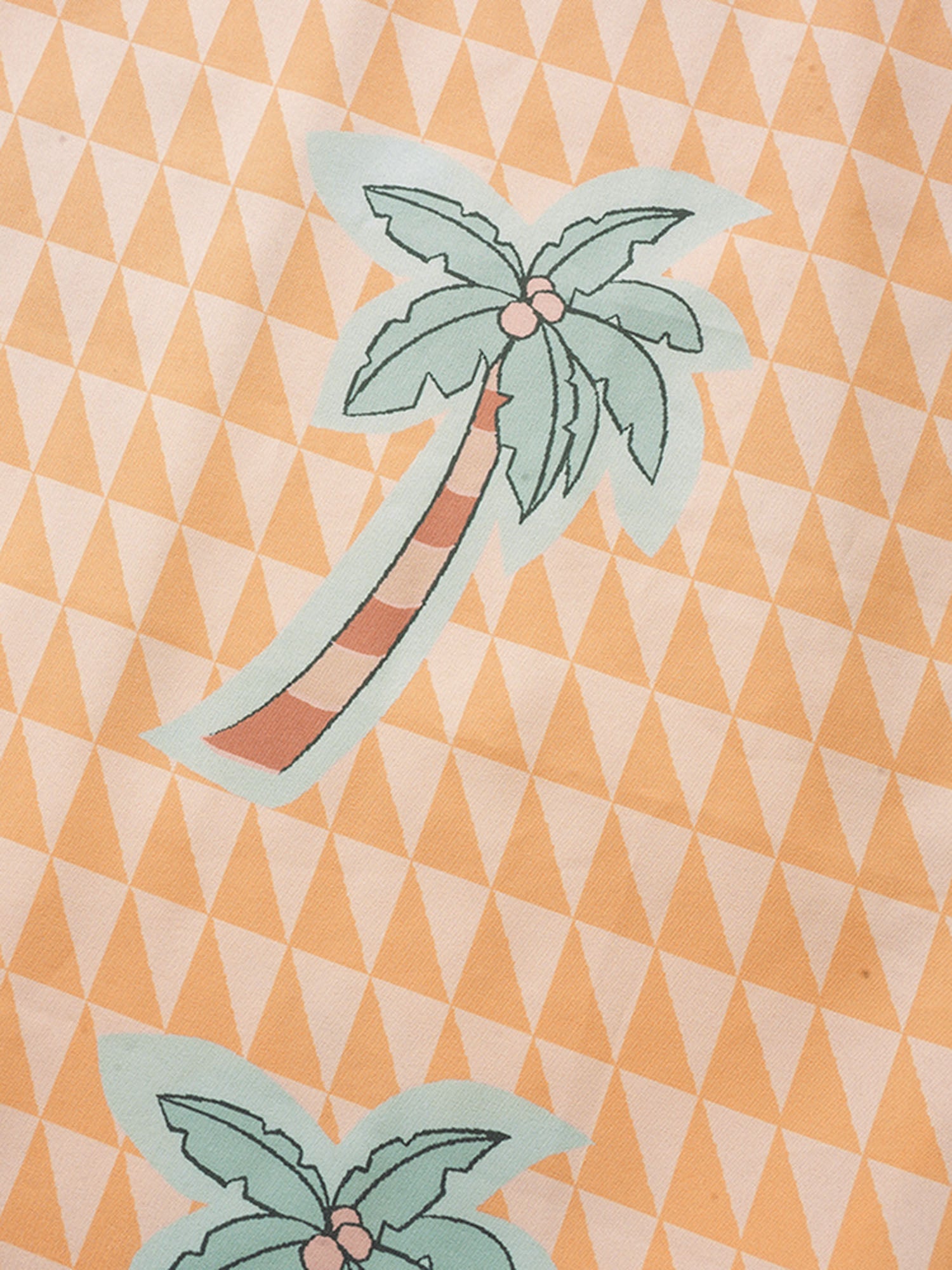 Tropical Print Tie Knot Ruffle Cap Sleeve Dress