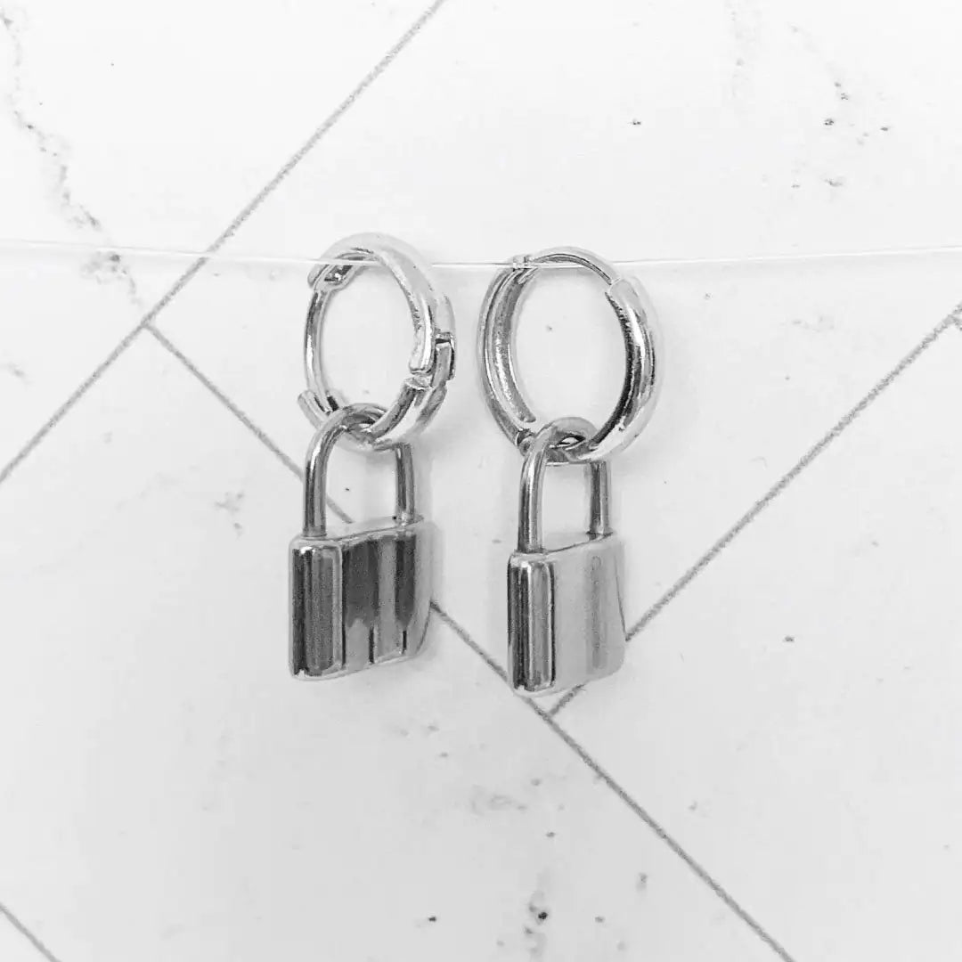 Small Lock Loop Earrings
