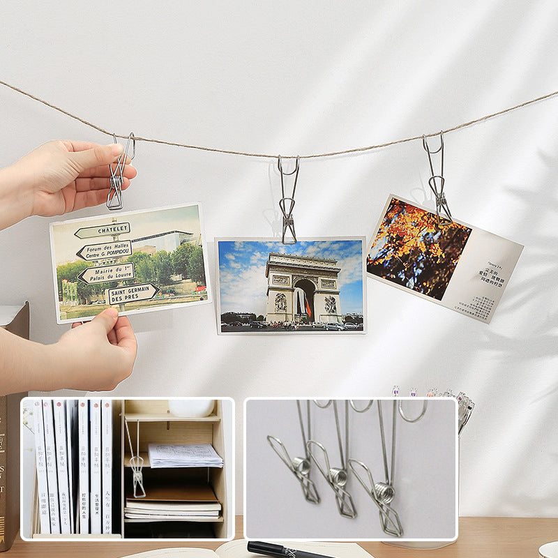 Stainless Steel Clothes Pins Hook Clip10PCS