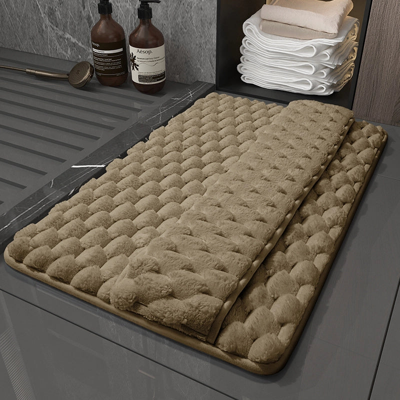 Casual Solid Color Polyester Fiber (polyester) Carpet Bathing