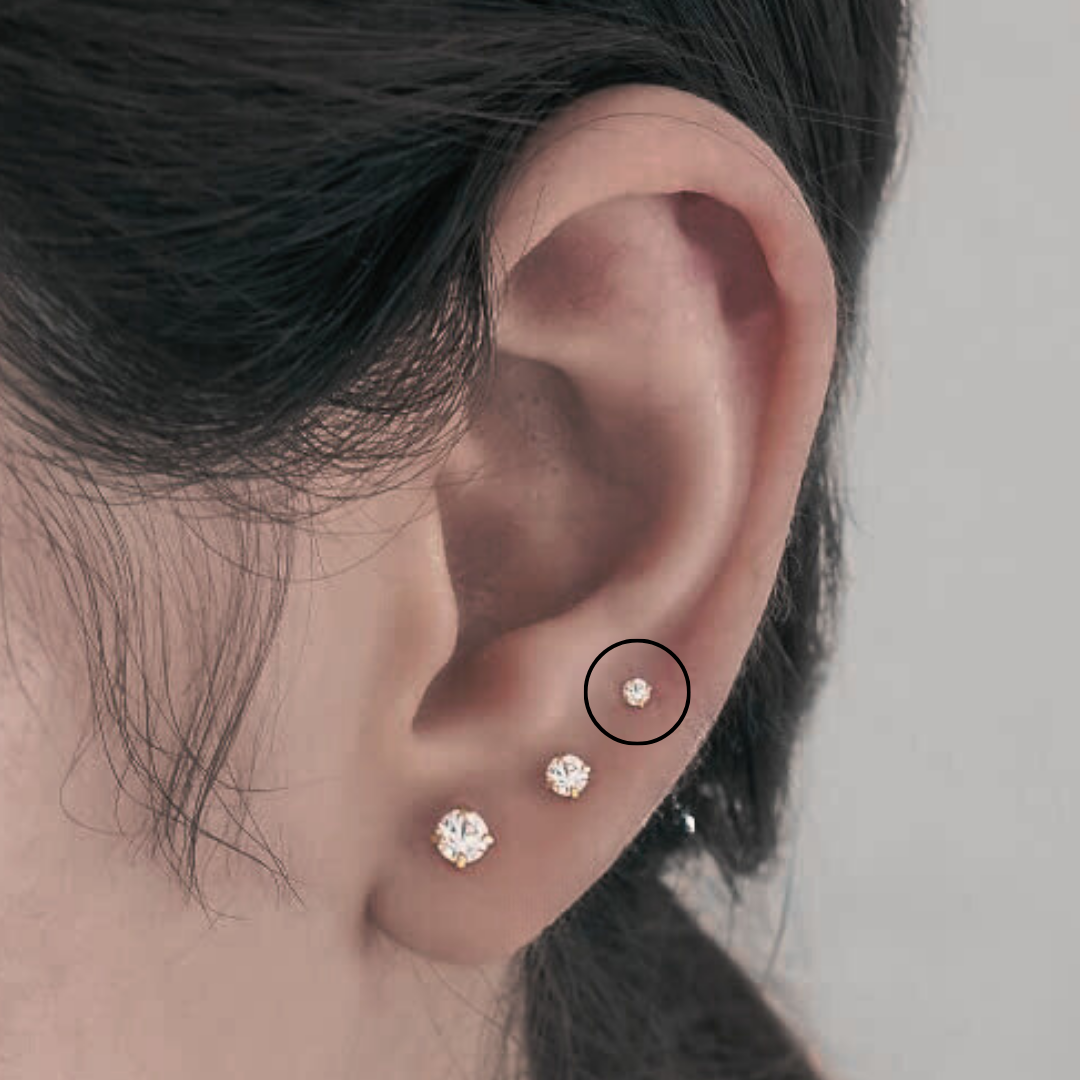 2mm Mini Diamond style studs - Silver