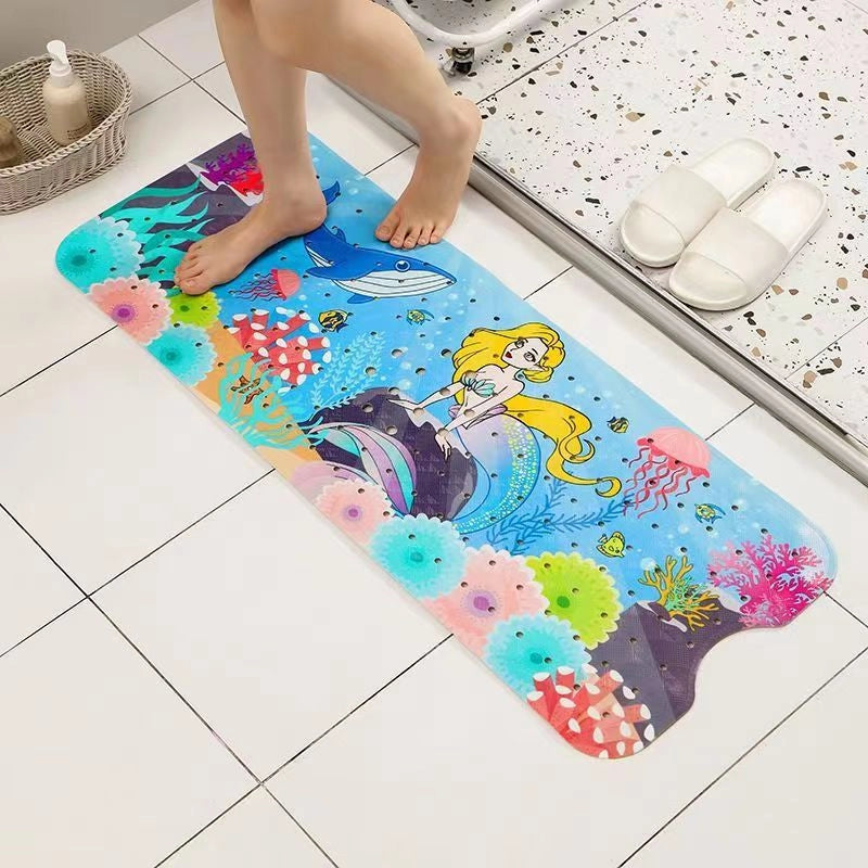 Spray Printing Pattern Mat PVC Cartoon Bathroom Non-slip Mat Creative Children Bath Shower Mat