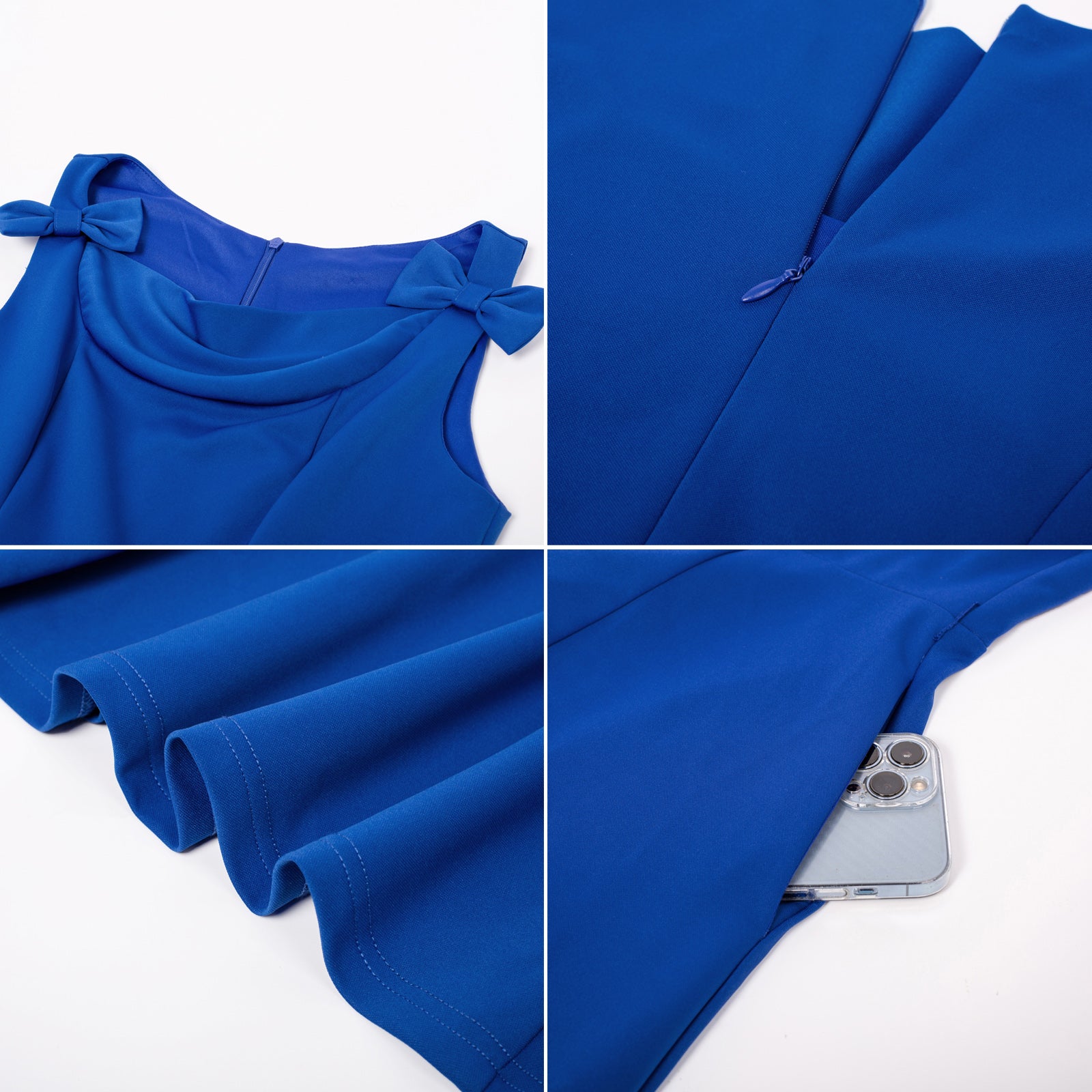 Sleeveless A Line Dress Vintage Cocktail Party Dress Swing Dress for Wedding Guest