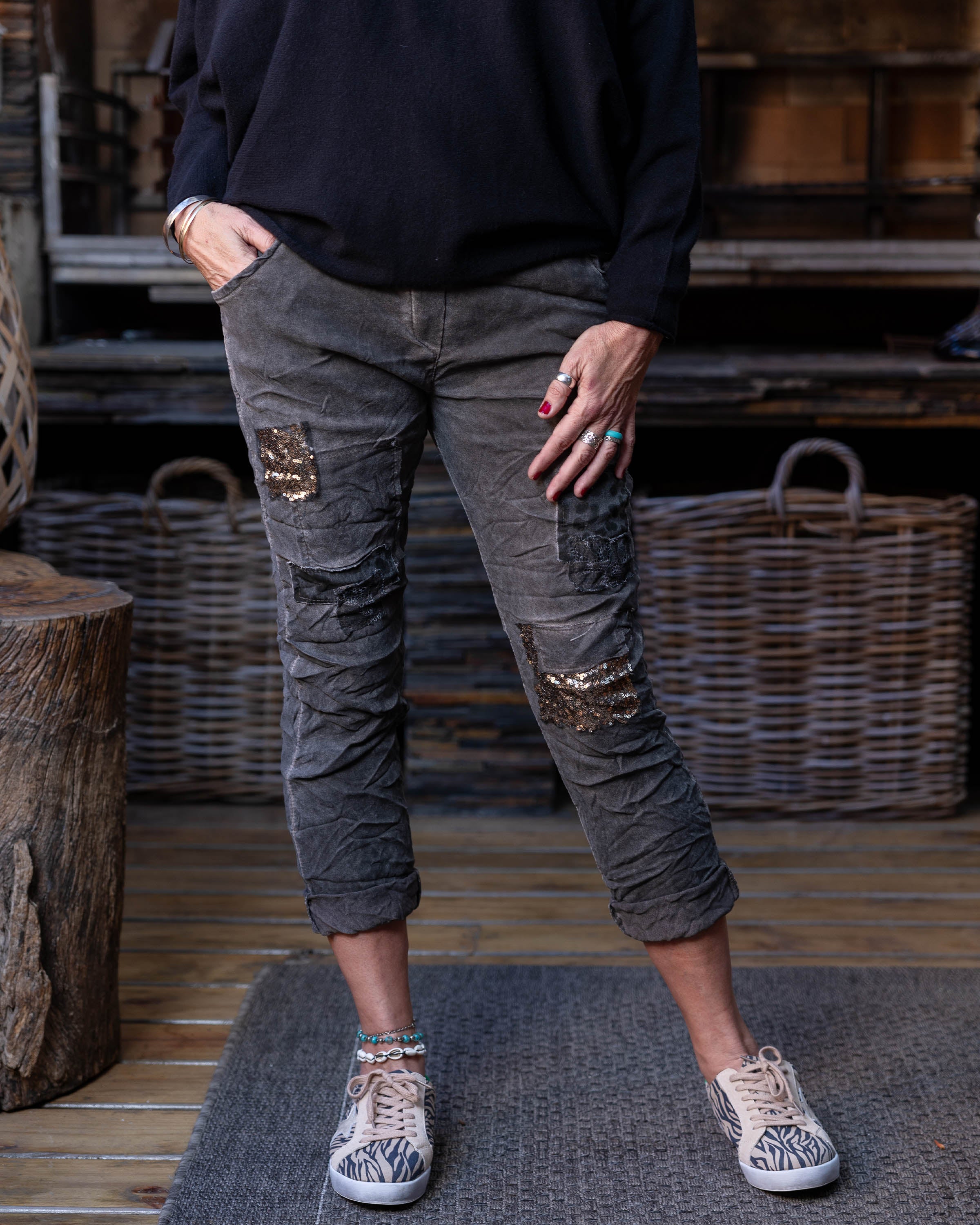 Simply The Best Pants Drawstring Pants | Dark Taupe