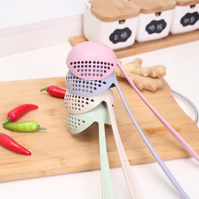 Long Handle 2 In 1 Cooking Colander Slotted Spoon.