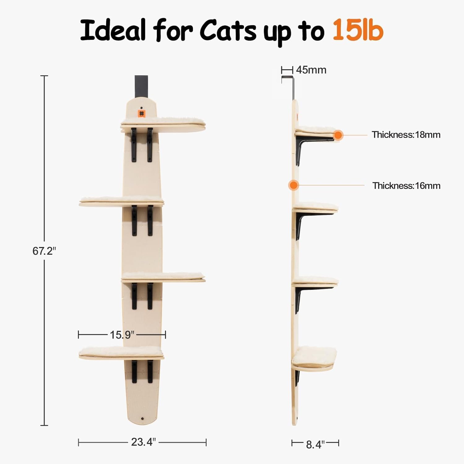 Cat Tree Door Mounted Cat Climber