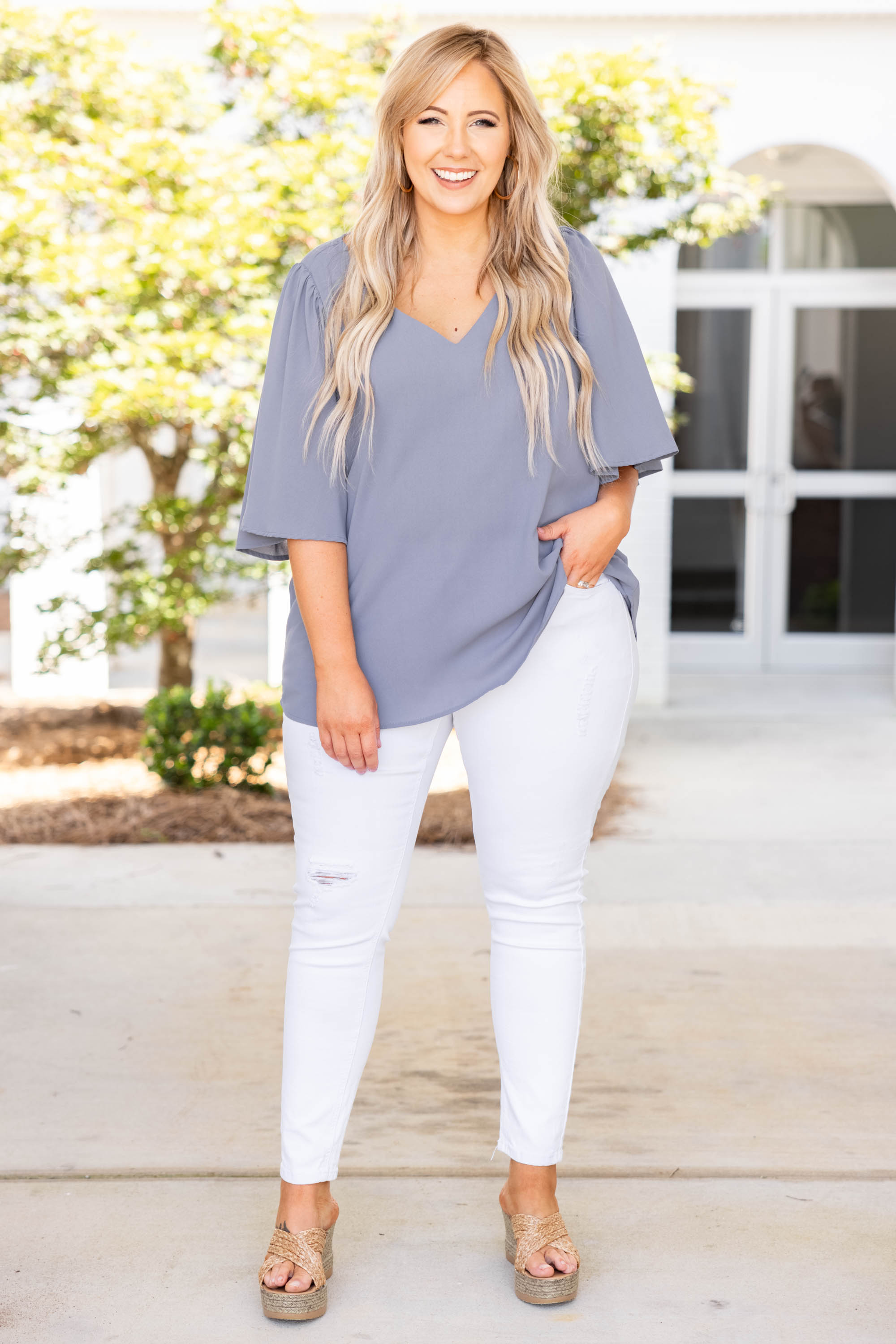 Material Girl Jeans. White