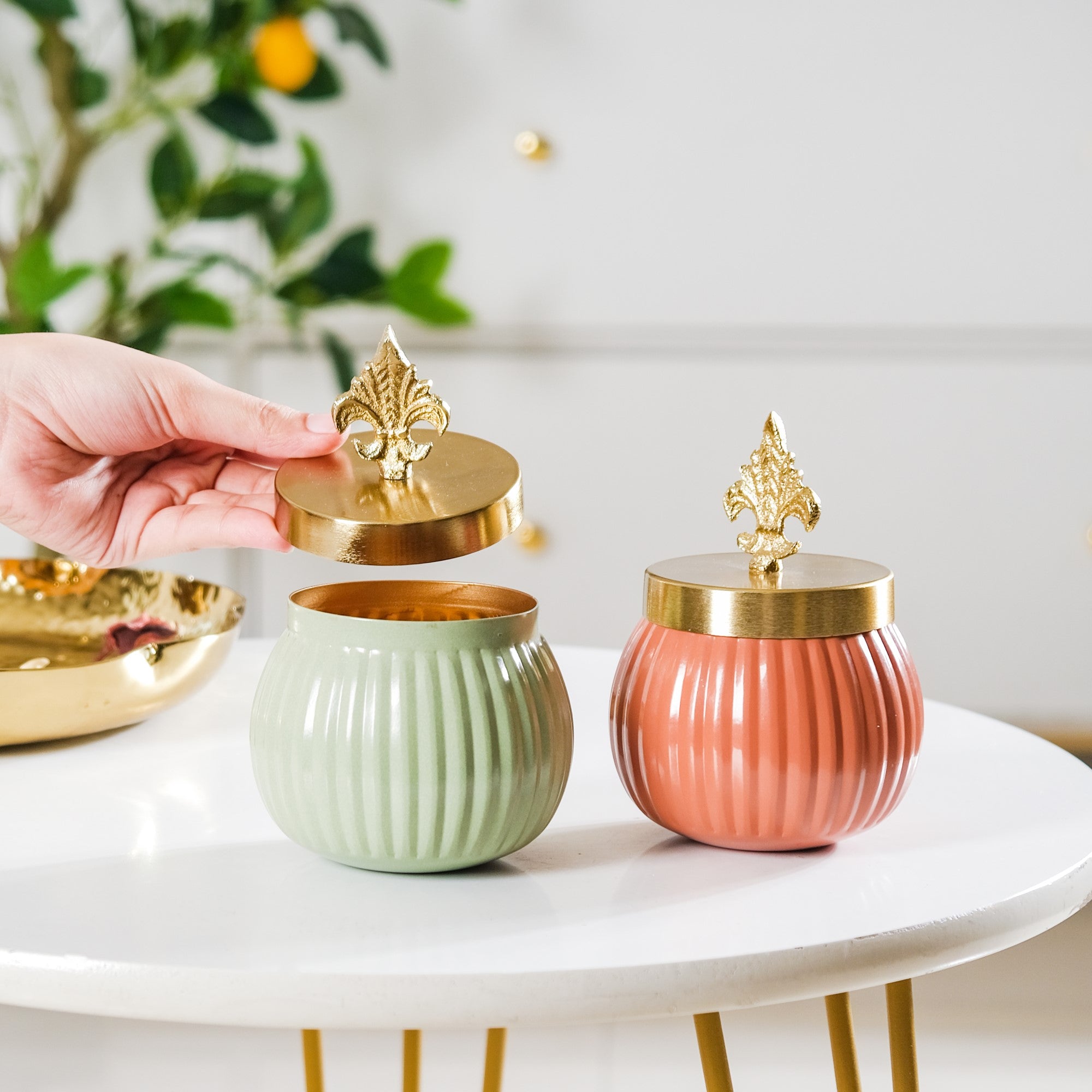 Metal Jar Set Of 2
