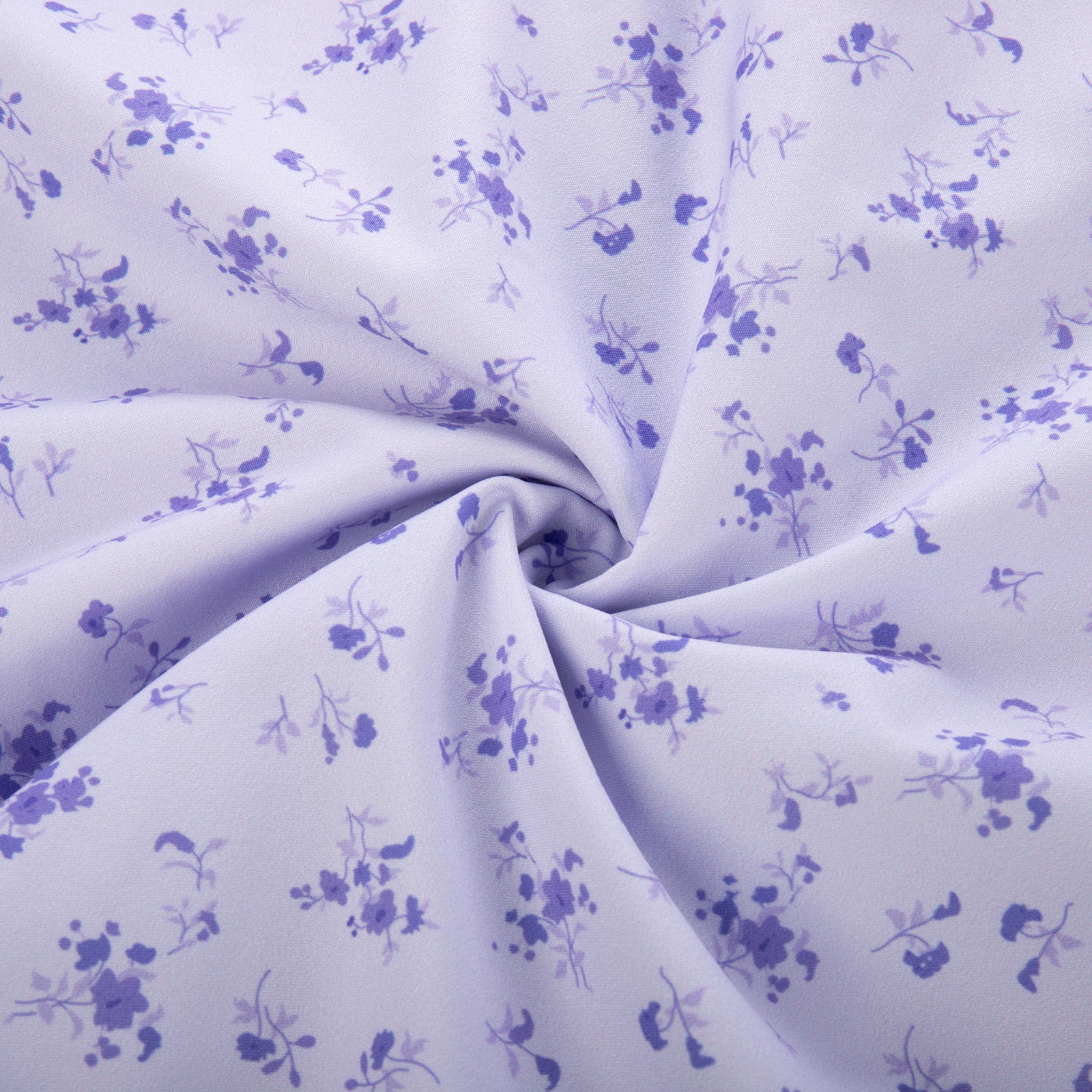 Vintage Floral Printed Defined Waist Dress Ruched Bodice Flared A-Line Dress