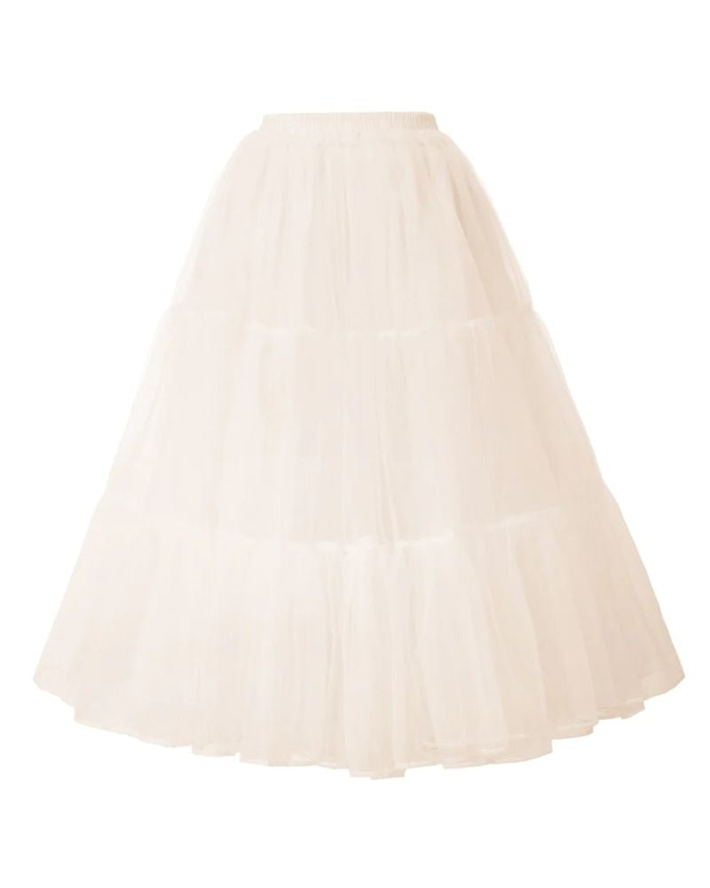 Organza Petticoat Underskirt Crinoline 3 Tiers Vintage Retro Dress