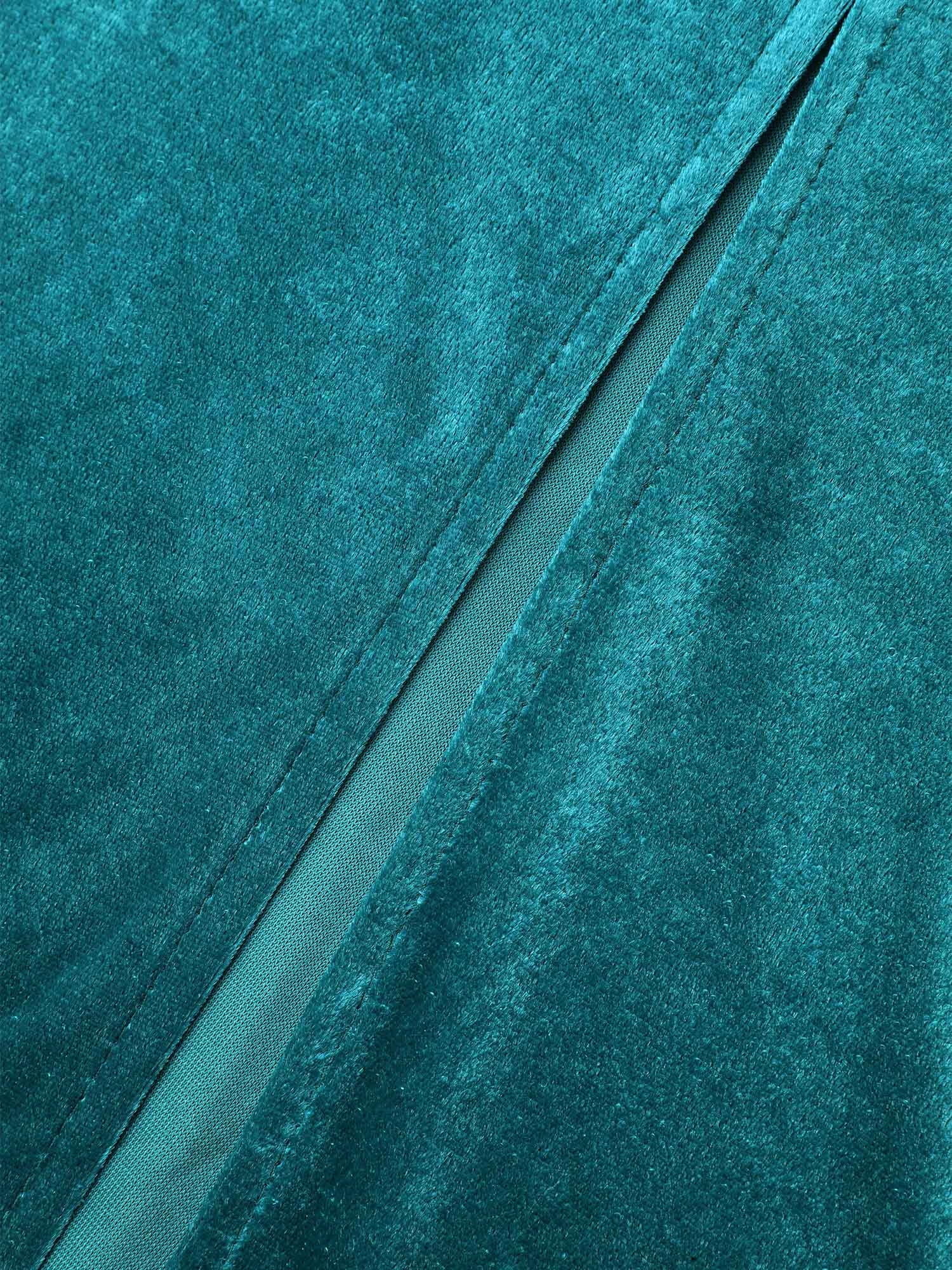 Velvet V-Neck Side Slit Maxi Dress