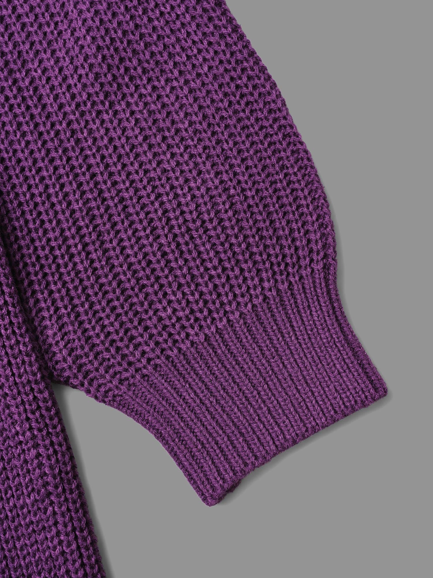 Cable Knit Texture Raglan Sleeve Pullover