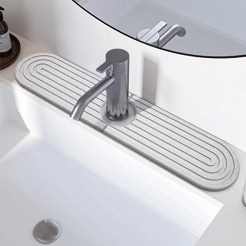Diatomite Faucet Splash-proof Absorbent Mat Kitchen Bathroom Bathroom Sink Draining Mat Coaster Storage Mat