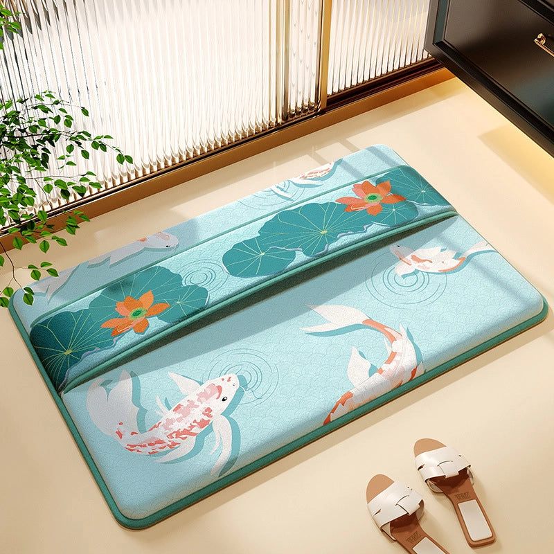 Casual Solid Color Polyester Fiber (polyester) Carpet Bathing