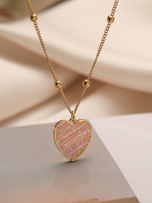 Cubic Zirconia Heart Shaped Pendant & Chain