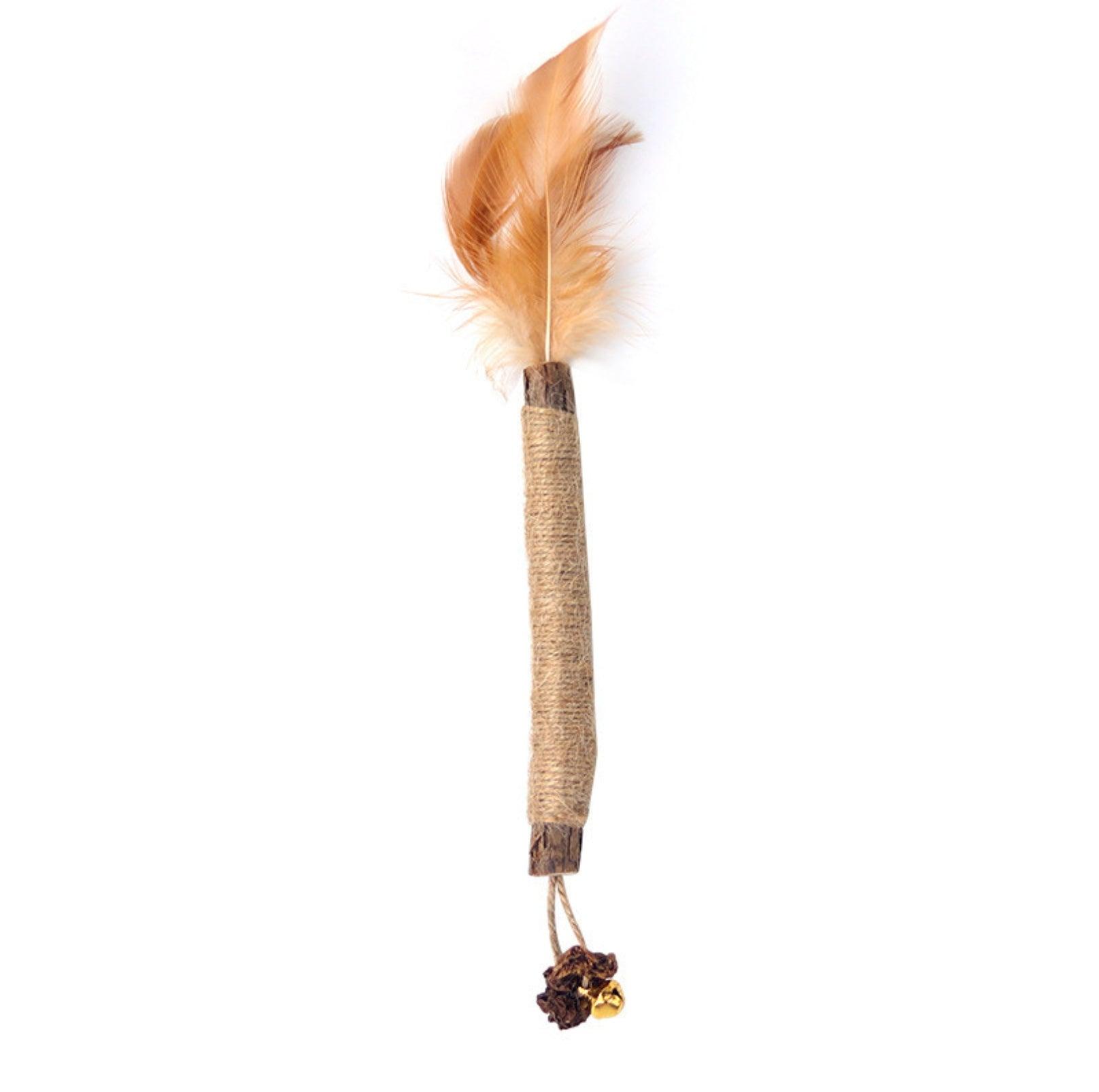 Feathered Catnip Stick Cat Toy