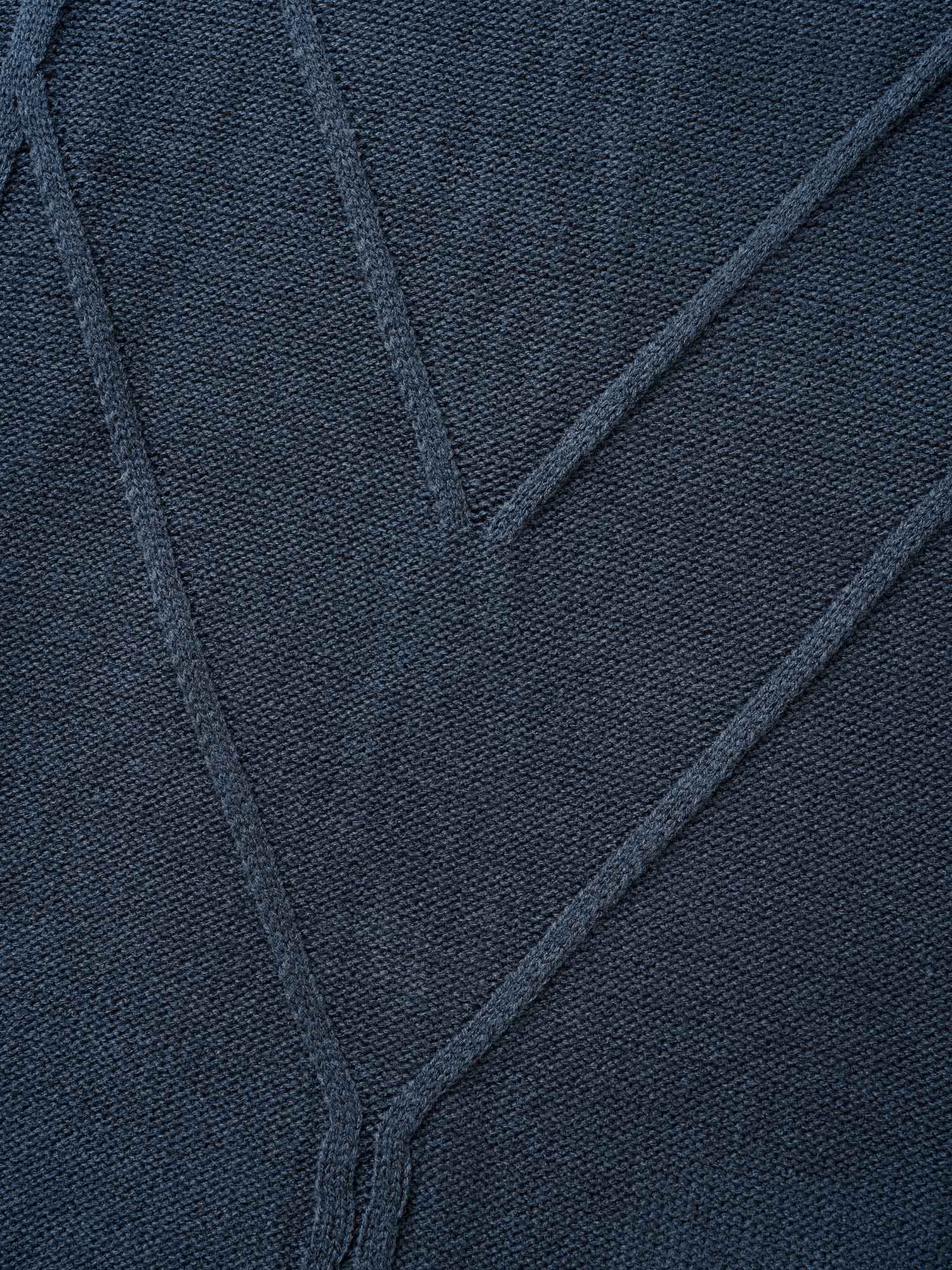 V Neck Cable Knit Texture Pullover