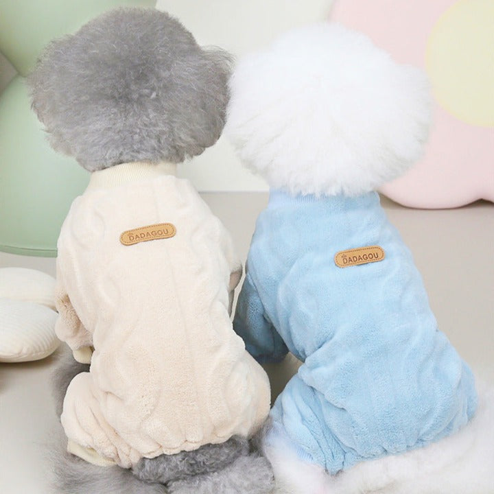 Flannel Warm Dog Jumpsuits Pajama