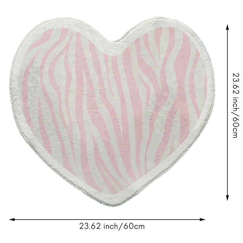 Valentine'S Day Casual Elegant Letter Heart Shape Polyester Carpet Bathing