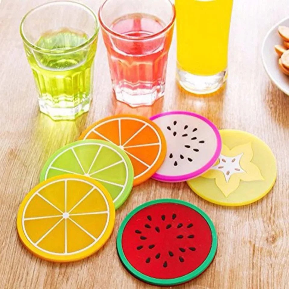 (Pack Of 6) Silicone Non-Slip Fruit Mats