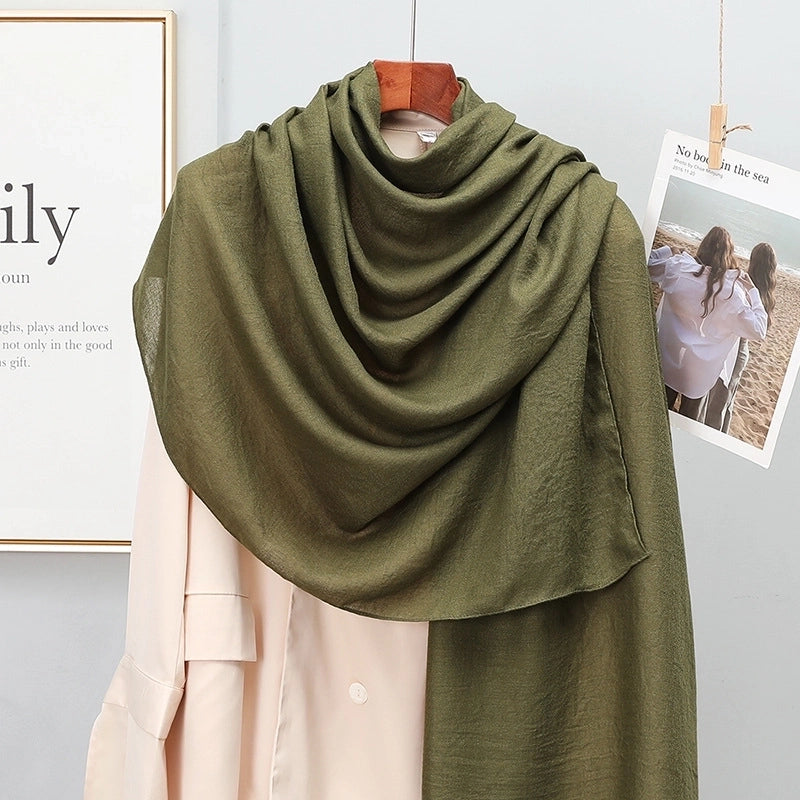 Women's Elegant Minimalist Solid Color Polyester Scarf