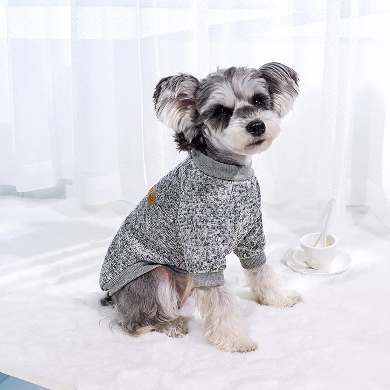 Dog Cat Pet Autumn And Winter Fleece-lined Two-legged Color Warm Sweater Wool Teddy Fadou Clothes Small And Medium-sized Dog