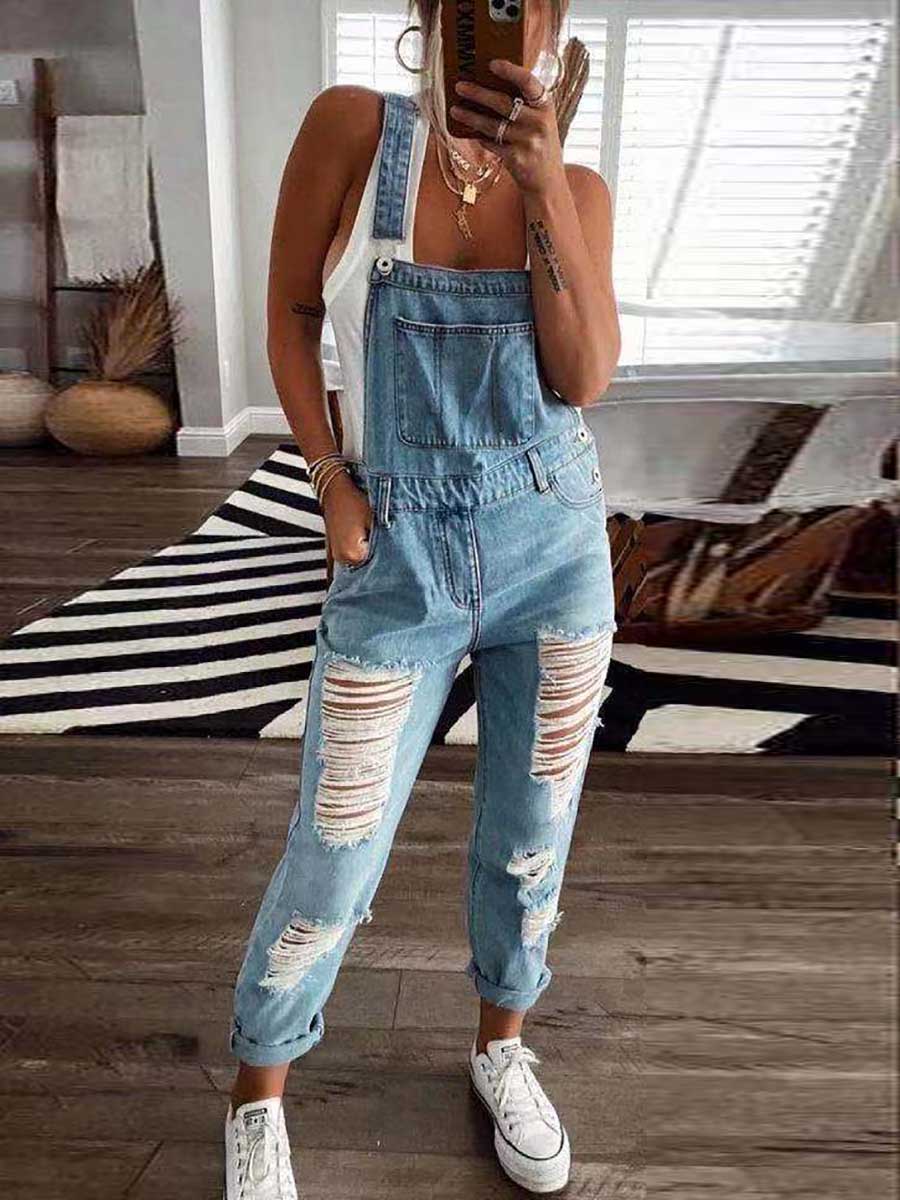 Temperament Commuter Cotton Plain Mid Rise Blue Jeans