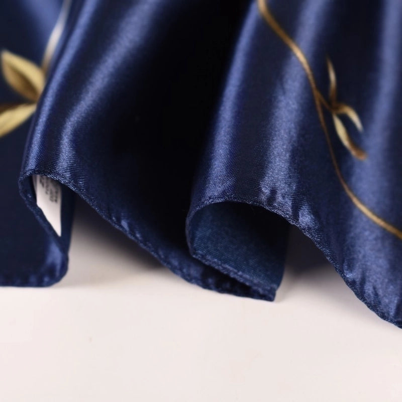 Women's Elegant Minimalist Flower Polyester Printing Silk Scarves