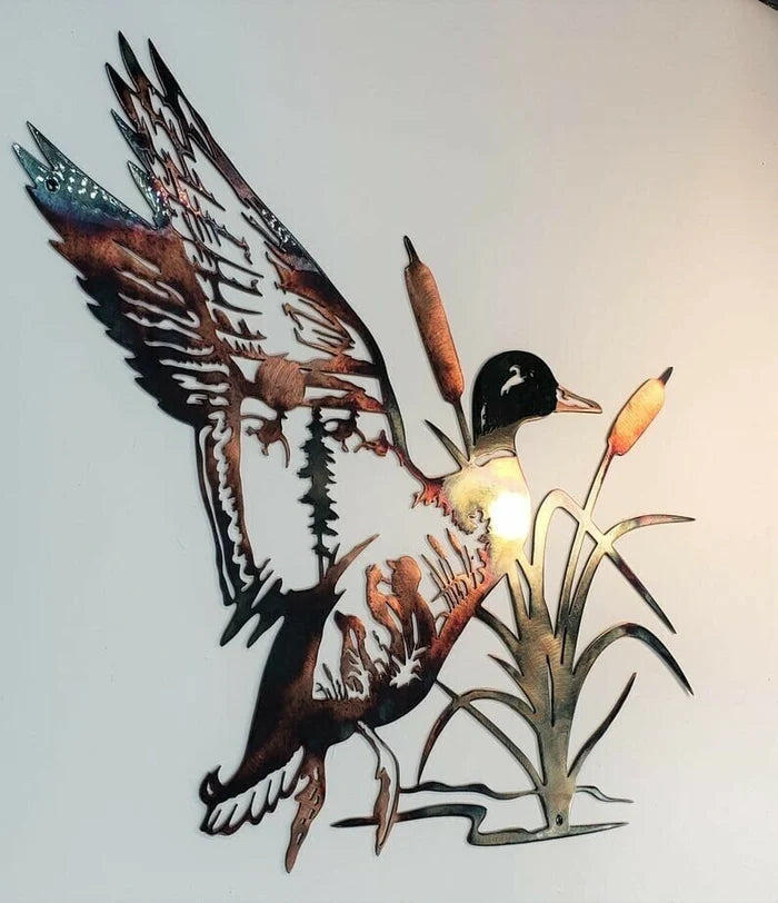 Wild Duck Metal Decorative Pendant