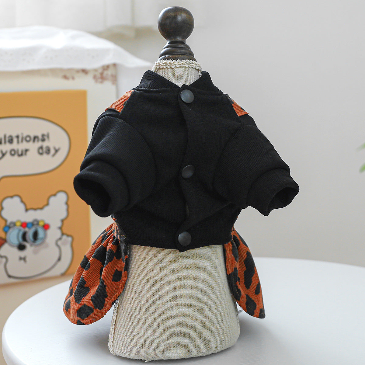 Leopard Printed Warm Dog Dress/Jumpsuits