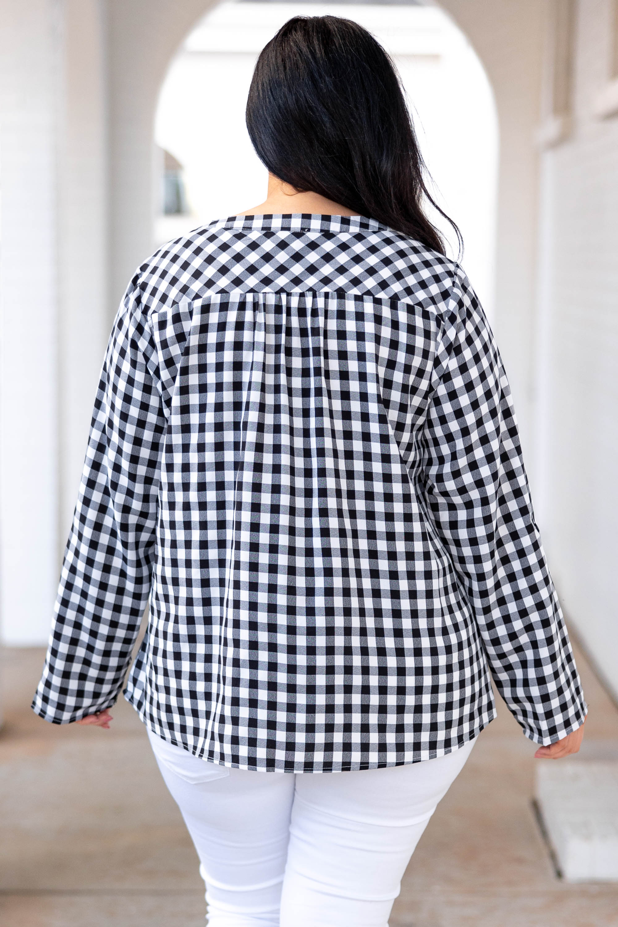 New Sight Top. Gingham