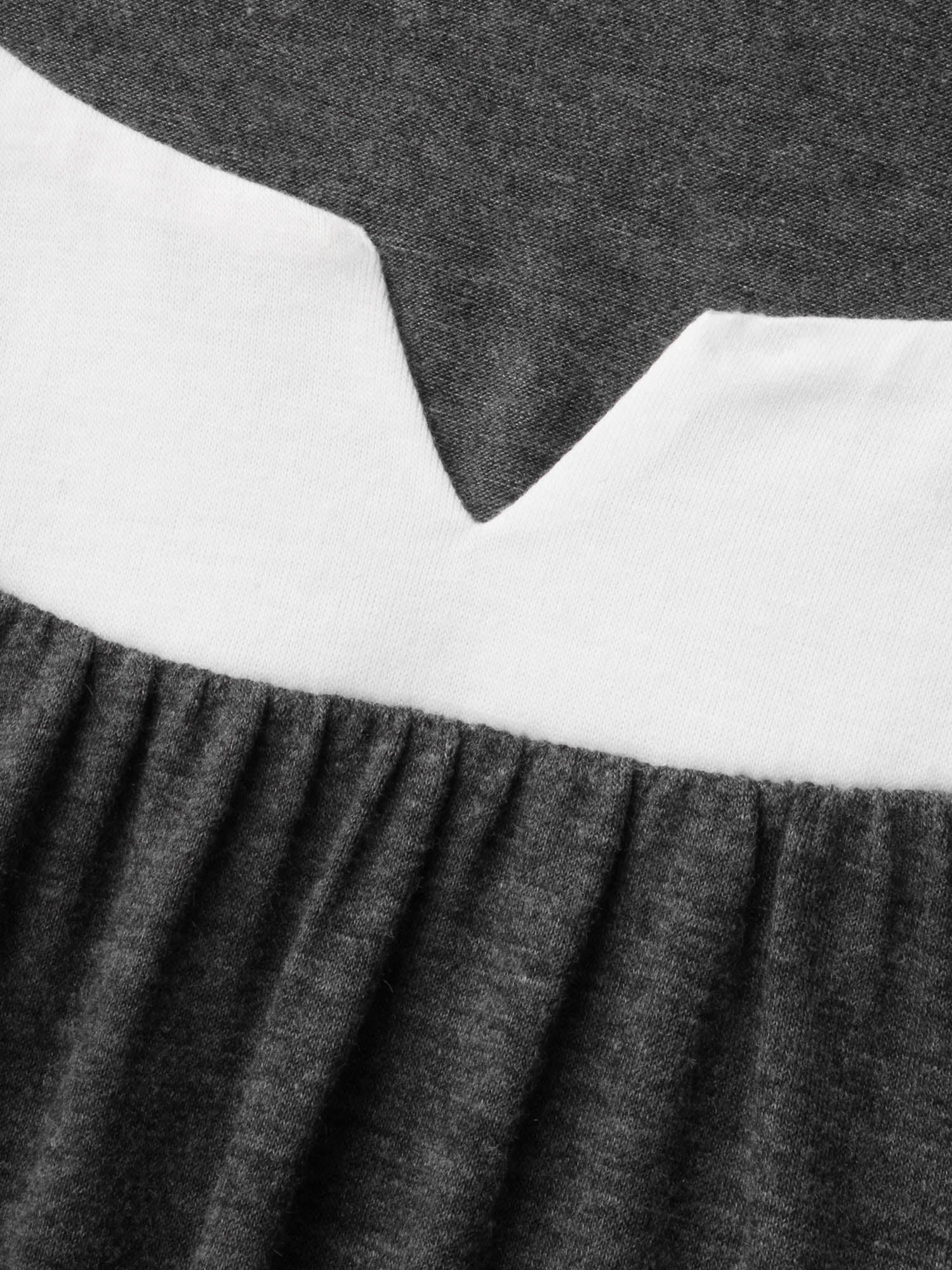 Notched Collar Contrast Patchwork Gathered Tank Top