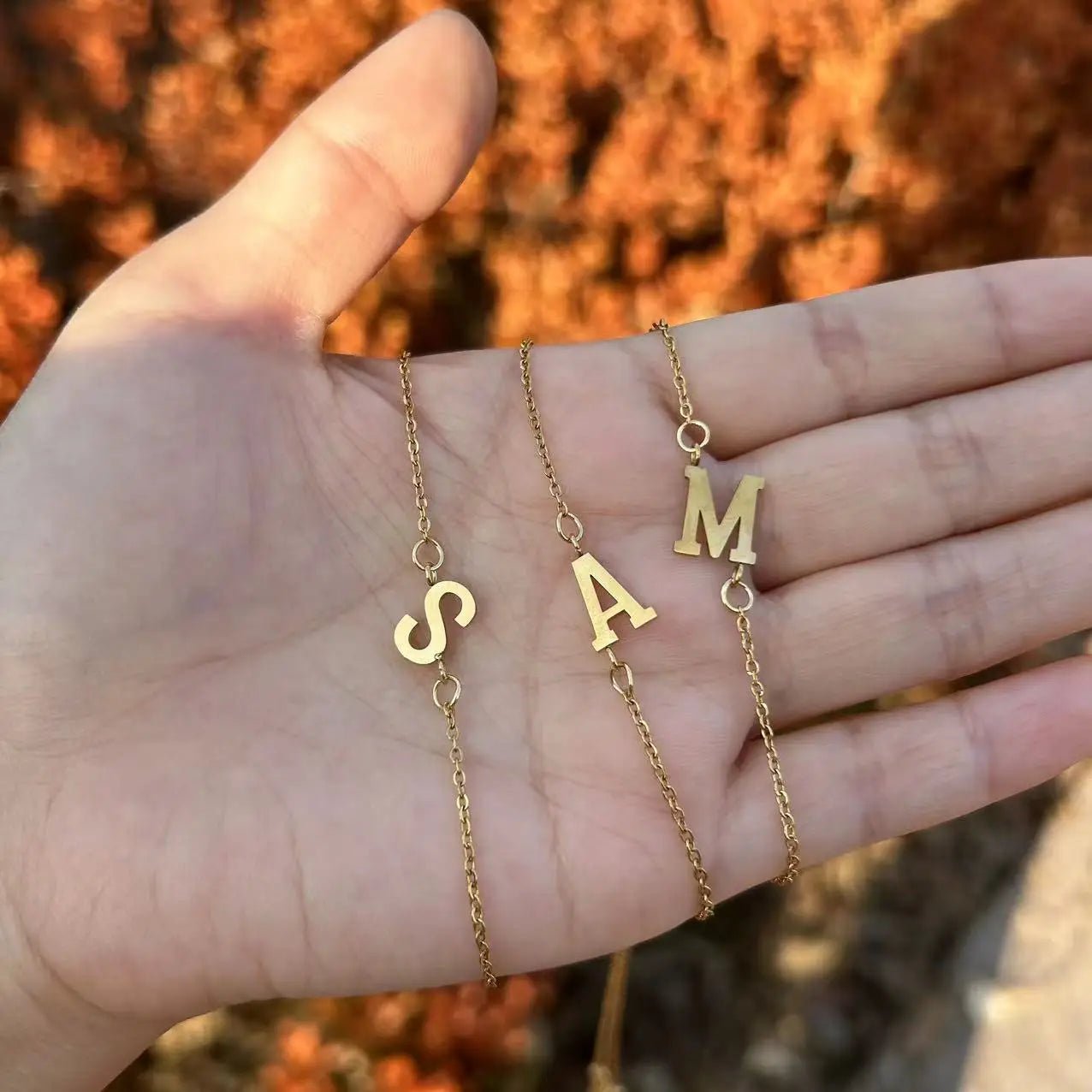 Dainty Feminine Letter Initial Chain Bracelet