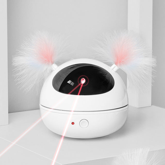 TwirlBeam Rotating Laser & Feather Cat Toy