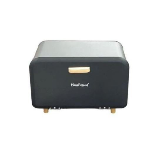 Metal Bread Bin Storage Tin With Front Opening Magnetic Closing. Breadbox Storage Container