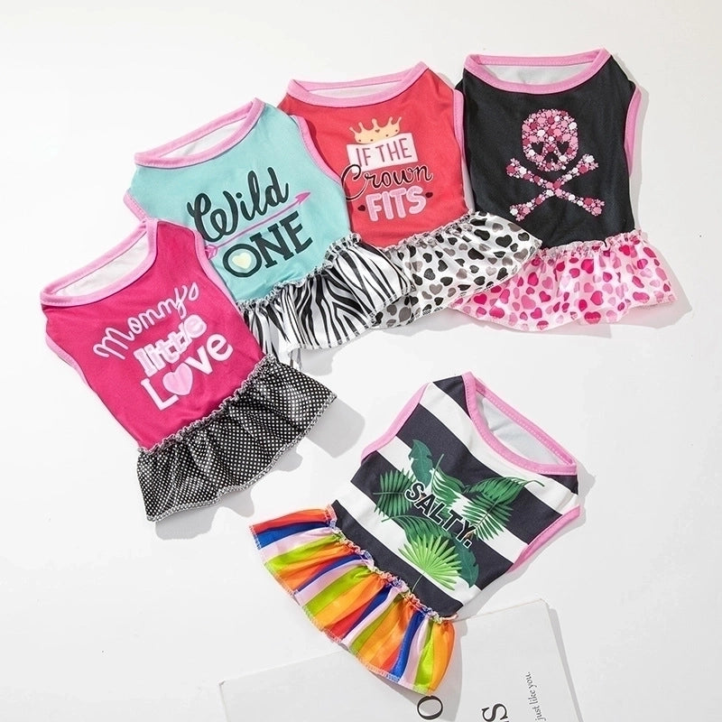 Casual Polyester Letter Tree Pet Clothing