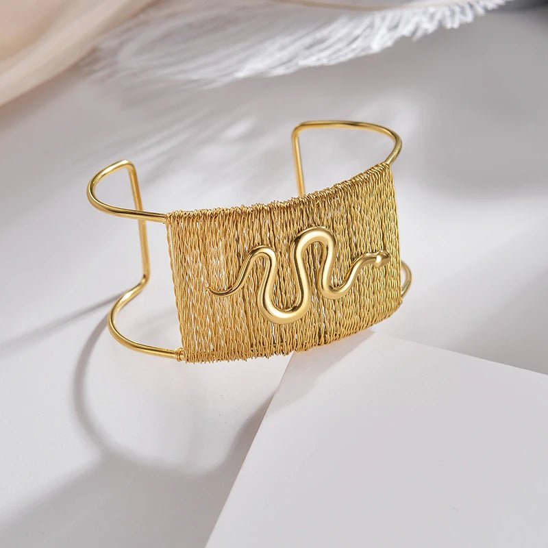 Bold Boho Wide Opening Cuff Bracelet