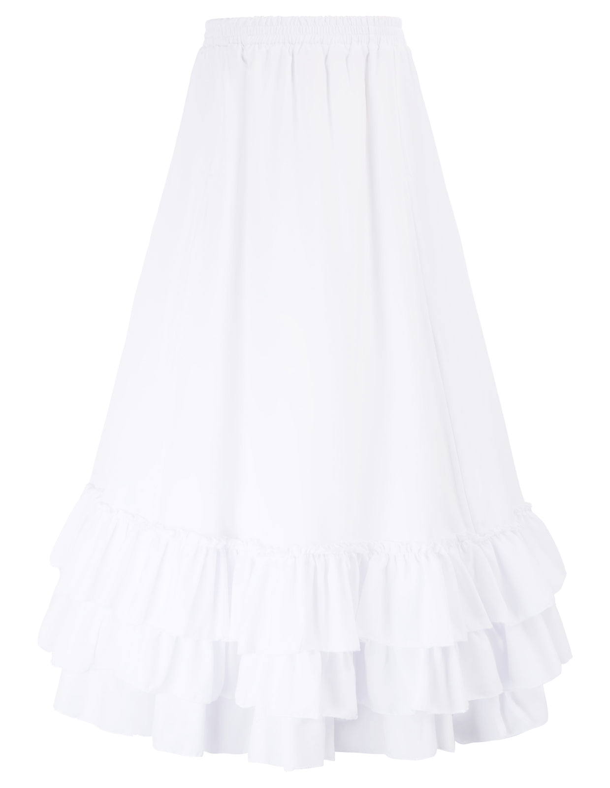 Vintage Retro Elastic Waist Length Adjustable Gothic Bustle Skirt