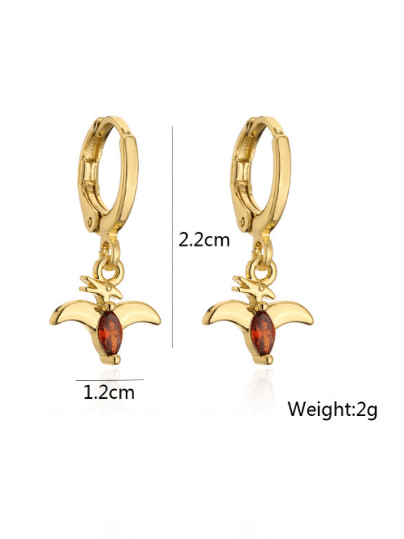 Cubic Zirconia Animal Earrings