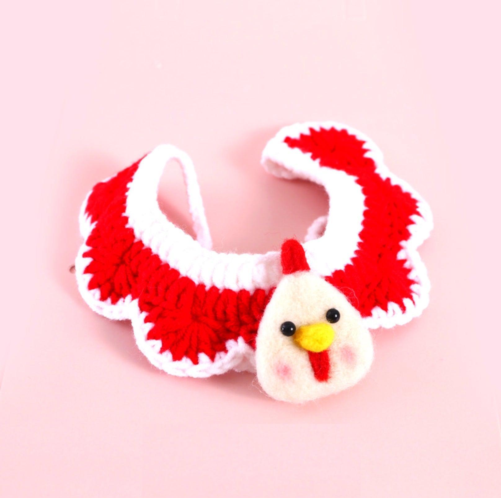 Little Animal Friends Style Knitted Woolen Bibs for Pets