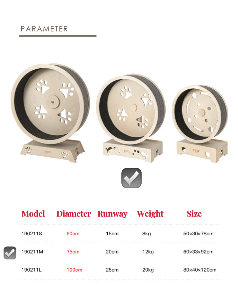 HONEYPOT PurrfectRunner Swirl & Scratch Cat Running Wheel