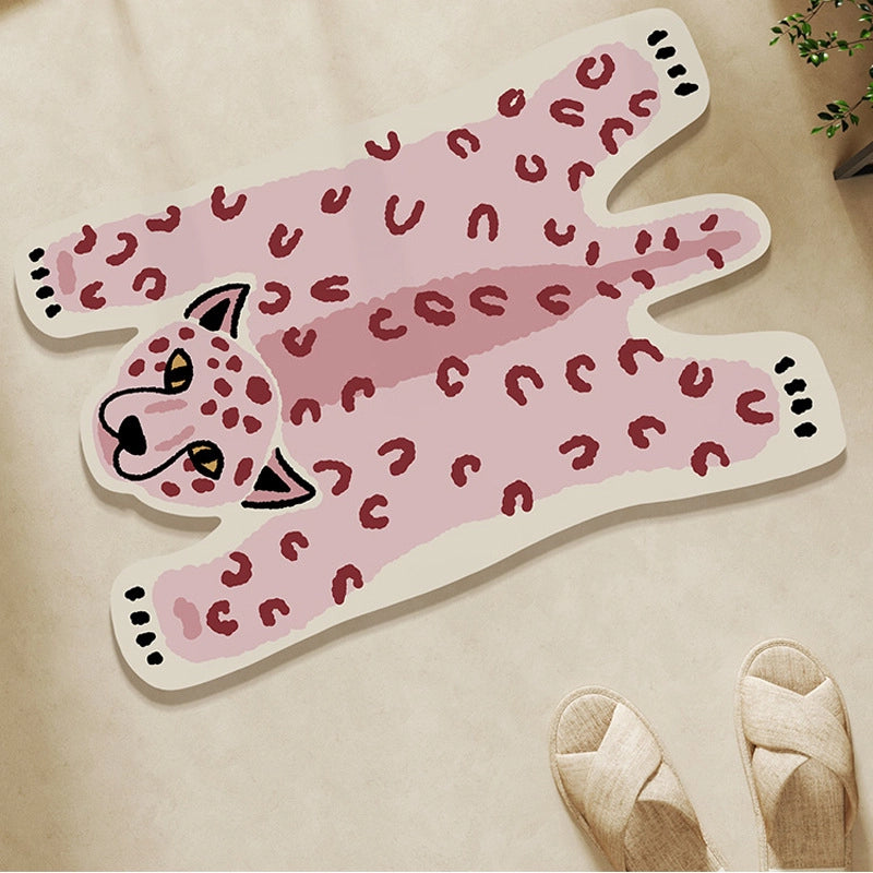 Cute Animal Faux Leather Carpet Bathing